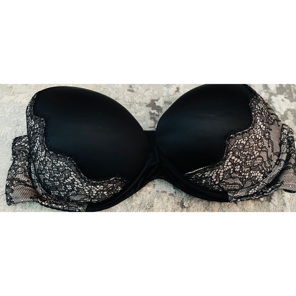 Victoria's Secret Very Sexy Multi-Way Strapless Bra Black‎ Lace 34D 334160-E15